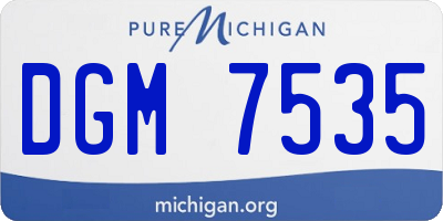 MI license plate DGM7535