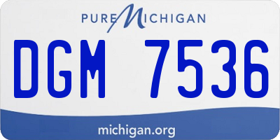MI license plate DGM7536