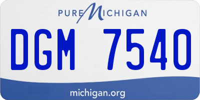 MI license plate DGM7540