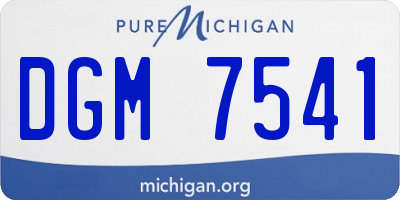 MI license plate DGM7541