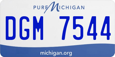MI license plate DGM7544