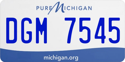 MI license plate DGM7545