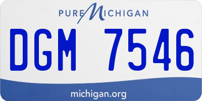 MI license plate DGM7546