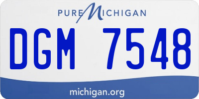 MI license plate DGM7548