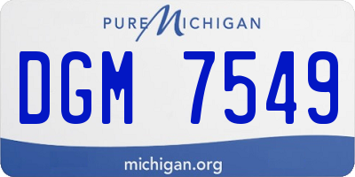 MI license plate DGM7549