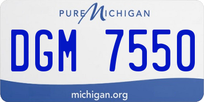 MI license plate DGM7550
