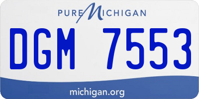 MI license plate DGM7553