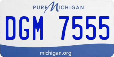 MI license plate DGM7555