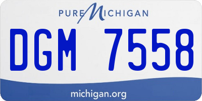 MI license plate DGM7558