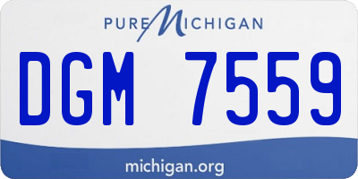 MI license plate DGM7559
