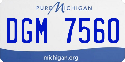MI license plate DGM7560