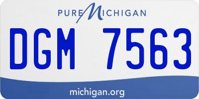 MI license plate DGM7563