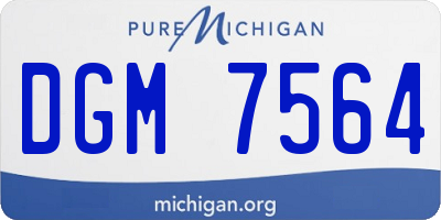 MI license plate DGM7564