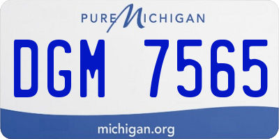 MI license plate DGM7565