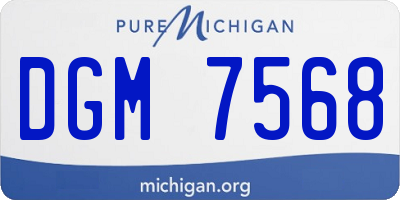 MI license plate DGM7568