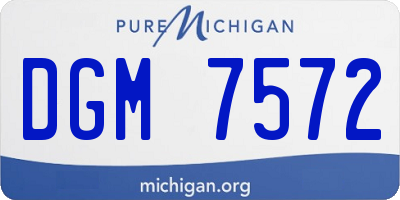 MI license plate DGM7572