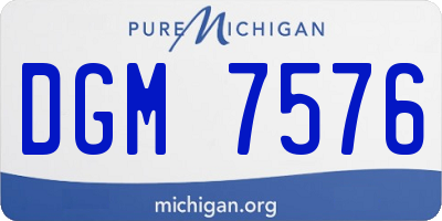 MI license plate DGM7576