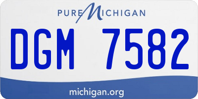 MI license plate DGM7582