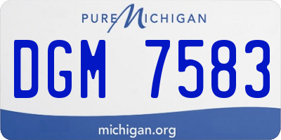 MI license plate DGM7583