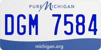 MI license plate DGM7584