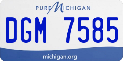 MI license plate DGM7585