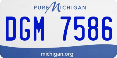MI license plate DGM7586