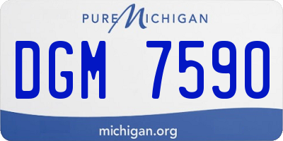 MI license plate DGM7590