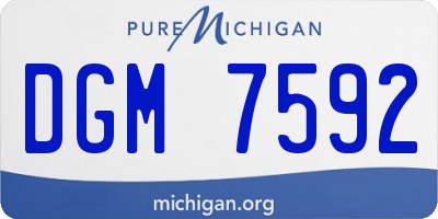MI license plate DGM7592