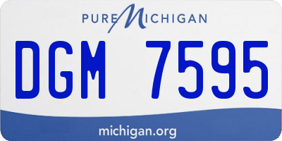 MI license plate DGM7595