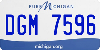 MI license plate DGM7596