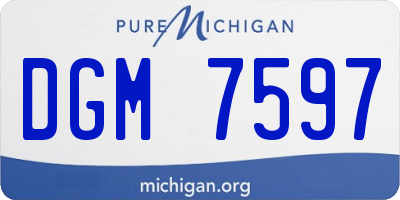 MI license plate DGM7597