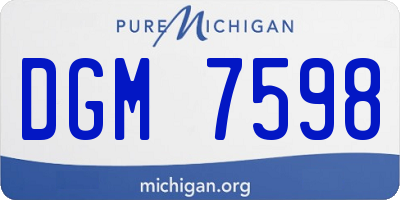 MI license plate DGM7598