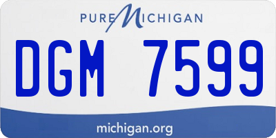 MI license plate DGM7599