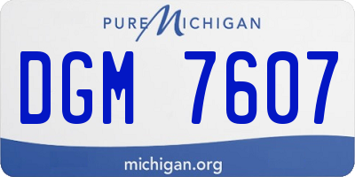 MI license plate DGM7607
