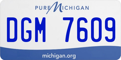 MI license plate DGM7609