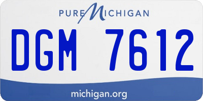 MI license plate DGM7612