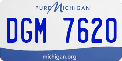 MI license plate DGM7620