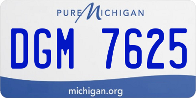 MI license plate DGM7625