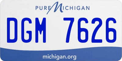 MI license plate DGM7626