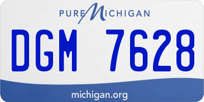 MI license plate DGM7628
