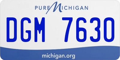 MI license plate DGM7630