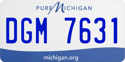 MI license plate DGM7631