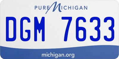 MI license plate DGM7633