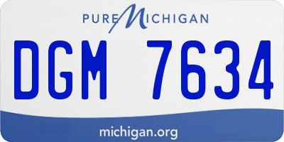 MI license plate DGM7634