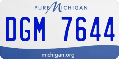 MI license plate DGM7644