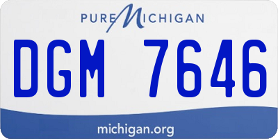 MI license plate DGM7646