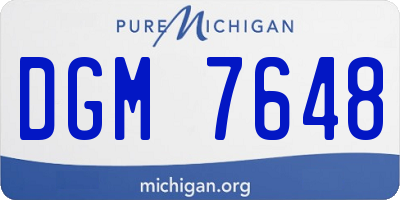 MI license plate DGM7648
