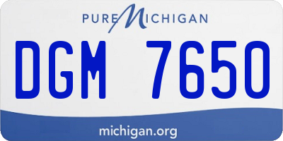 MI license plate DGM7650