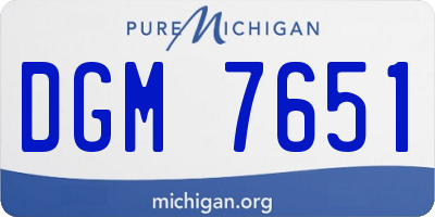 MI license plate DGM7651