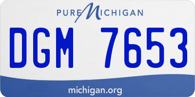 MI license plate DGM7653